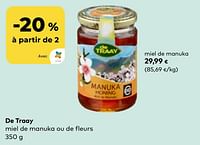 Promotions De traay miel de manuka - de Traay - Valide de 22/05/2024 à 18/06/2024 chez Bioplanet