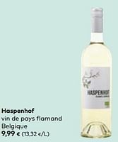 Promotions Haspenhof vin de pays flamand belgique - Vins blancs - Valide de 22/05/2024 à 18/06/2024 chez Bioplanet
