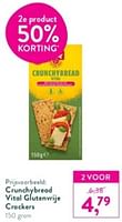 Promoties Crunchybread vital glutenvrije crackers - Schar - Geldig van 26/05/2024 tot 02/06/2024 bij Holland & Barret