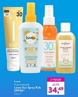 Promoties Lovea sun spray kids spf50+ - Lovea - Geldig van 26/05/2024 tot 02/06/2024 bij Holland & Barret