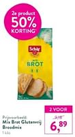 Promoties Mix brat glutenvrij broodmix - Schar - Geldig van 26/05/2024 tot 02/06/2024 bij Holland & Barret
