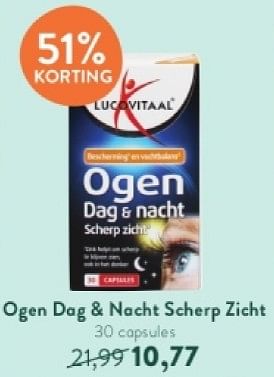 Promoties Ogen dag + nacht scherp zicht - Lucovitaal - Geldig van 26/05/2024 tot 02/06/2024 bij Holland & Barret