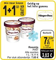 Promoties Roomijs pint - Haagen-Dazs - Geldig van 28/05/2024 tot 03/06/2024 bij Cora