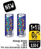 Promoties Energy drinks ezy - Ezy - Geldig van 28/05/2024 tot 03/06/2024 bij Cora