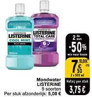 Promoties Mondwater listerine - Listerine - Geldig van 28/05/2024 tot 03/06/2024 bij Cora
