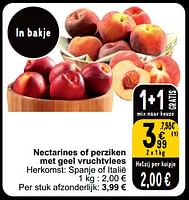 Promoties Nectarines of perziken met geel vruchtvlees - Huismerk - Cora - Geldig van 28/05/2024 tot 03/06/2024 bij Cora
