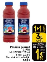 Promoties Passata gekruid cirio la napoletana - CIRIO - Geldig van 28/05/2024 tot 03/06/2024 bij Cora