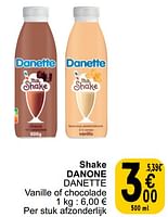 Promoties Shake danone danette - Danone - Geldig van 28/05/2024 tot 03/06/2024 bij Cora