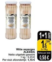 Promoties Witte asperges alessia - Alessia - Geldig van 28/05/2024 tot 03/06/2024 bij Cora