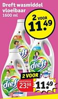 Promoties Dreft wasmiddel vloeibaar - Dreft - Geldig van 28/05/2024 tot 09/06/2024 bij Kruidvat