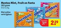Promoties Mentos mint fruit en fanta - Mentos - Geldig van 28/05/2024 tot 09/06/2024 bij Kruidvat