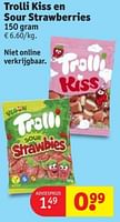Promoties Trolli kiss en sour strawberries - Trolli - Geldig van 28/05/2024 tot 09/06/2024 bij Kruidvat