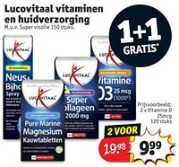 Promoties Vitamine d 25mcg - Lucovitaal - Geldig van 28/05/2024 tot 09/06/2024 bij Kruidvat