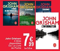 Promoties John grisham - Huismerk - Cora - Geldig van 28/05/2024 tot 10/06/2024 bij Cora