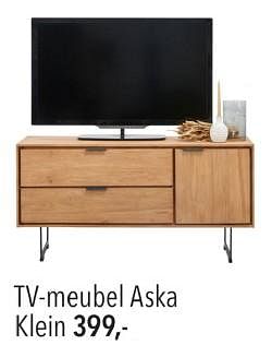 Promoties Tv-meubel aska klein - Huismerk - Pronto Wonen - Geldig van 26/05/2024 tot 01/06/2024 bij Pronto Wonen