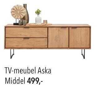 Promoties Tv-meubel aska middel - Huismerk - Pronto Wonen - Geldig van 26/05/2024 tot 01/06/2024 bij Pronto Wonen