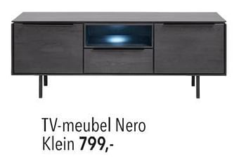 Promoties Tv-meubel nero klein - Huismerk - Pronto Wonen - Geldig van 26/05/2024 tot 01/06/2024 bij Pronto Wonen