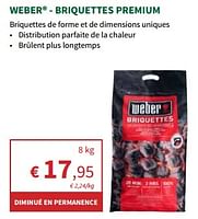 Promotions Weber - briquettes premium - Weber - Valide de 22/05/2024 à 02/06/2024 chez Horta