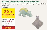 Promotions Beeztees - assortiment de jouets pour chiots - Beeztees - Valide de 22/05/2024 à 02/06/2024 chez Horta