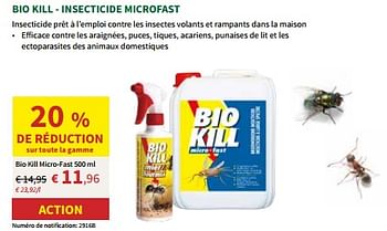 Promotions Bio kill - insecticide microfast - Bio Kill - Valide de 22/05/2024 à 02/06/2024 chez Horta