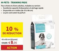 Promotions M-pets - training pads - Produit maison - Horta - Valide de 22/05/2024 à 02/06/2024 chez Horta