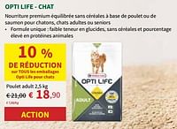 Promotions Opti life - chat - Versele-Laga - Valide de 22/05/2024 à 02/06/2024 chez Horta