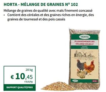 Promotions Horta - mélange de graines no 102 - Produit maison - Horta - Valide de 22/05/2024 à 02/06/2024 chez Horta