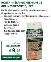 Promotions Horta - mélange premium de graines décortiquées - Produit maison - Horta - Valide de 22/05/2024 à 02/06/2024 chez Horta