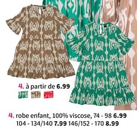 Promotions Robe enfant - Produit maison - Wibra - Valide de 21/05/2024 à 03/06/2024 chez Wibra
