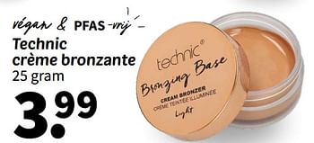 Promotions Technic crème bronzante - Technic - Valide de 21/05/2024 à 03/06/2024 chez Wibra