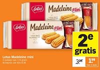 Promoties Lotus madeleine mini - Lotus Bakeries - Geldig van 26/05/2024 tot 02/06/2024 bij Albert Heijn