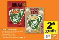 Promoties Unox cup-a-soup champignon-crème - Unox - Geldig van 26/05/2024 tot 02/06/2024 bij Albert Heijn