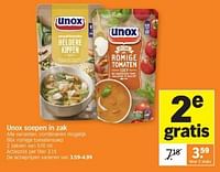Promoties Unox soepen in zak romige tomatensoep - Unox - Geldig van 26/05/2024 tot 02/06/2024 bij Albert Heijn