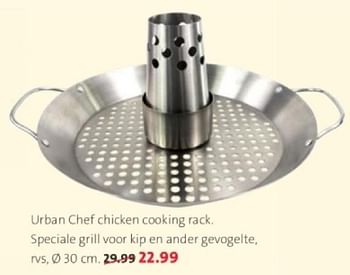 Promoties Urban chef chicken cooking rack - Huismerk - Intratuin - Geldig van 27/05/2024 tot 09/06/2024 bij Intratuin