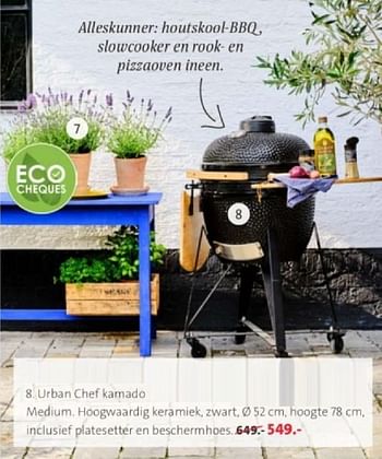Promoties Urban chef kamado medium - Huismerk - Intratuin - Geldig van 27/05/2024 tot 09/06/2024 bij Intratuin