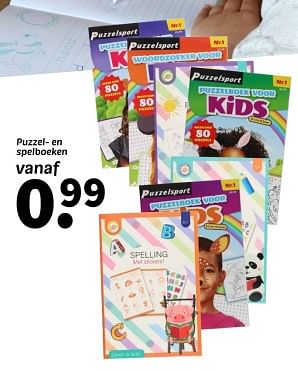 Promoties Puzzel en spelboeken - Huismerk - Wibra - Geldig van 24/02/2024 tot 02/06/2024 bij Wibra