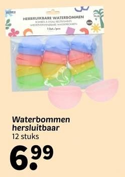 Promoties Waterbommen hersluitbaar - Huismerk - Wibra - Geldig van 24/02/2024 tot 02/06/2024 bij Wibra