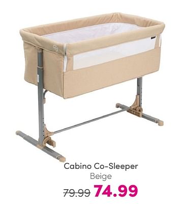 Promoties Cabino co-sleeper beige - Cabino - Geldig van 25/05/2024 tot 31/05/2024 bij Baby & Tiener Megastore