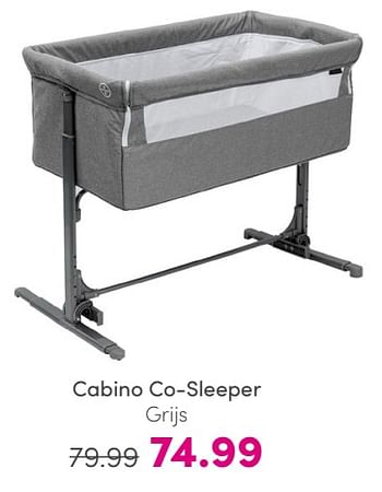 Promoties Cabino co-sleeper grijs - Cabino - Geldig van 25/05/2024 tot 31/05/2024 bij Baby & Tiener Megastore