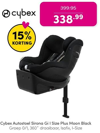 Promoties Cybex autostoel sirona gi i size plus moon black - Cybex - Geldig van 25/05/2024 tot 31/05/2024 bij Baby & Tiener Megastore