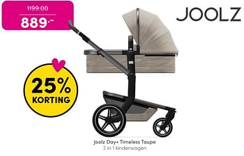 Promoties Joolz day+ timeless taupe 2 in 1 kinderwagen - Joolz - Geldig van 25/05/2024 tot 31/05/2024 bij Baby & Tiener Megastore
