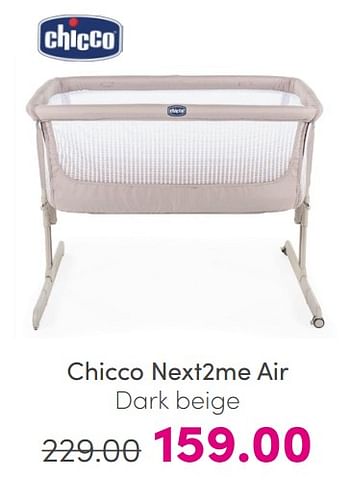 Promoties Chicco next2me air dark beige - Chicco - Geldig van 25/05/2024 tot 31/05/2024 bij Baby & Tiener Megastore