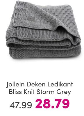 Promoties Jollein deken ledikant bliss knit storm grey - Jollein - Geldig van 25/05/2024 tot 31/05/2024 bij Baby & Tiener Megastore