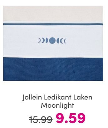 Promoties Jollein ledikant laken moonlight - Jollein - Geldig van 25/05/2024 tot 31/05/2024 bij Baby & Tiener Megastore