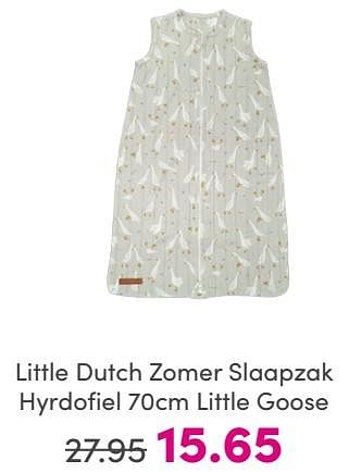 Promoties Little dutch zomer slaapzak hyrdofiel little goose - Little Dutch - Geldig van 25/05/2024 tot 31/05/2024 bij Baby & Tiener Megastore