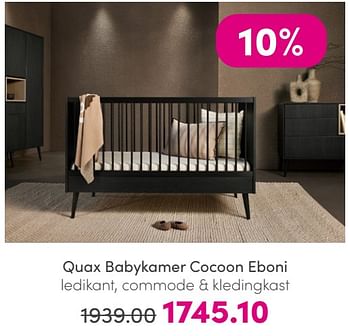 Promoties Quax babykamer cocoon eboni - Quax - Geldig van 25/05/2024 tot 31/05/2024 bij Baby & Tiener Megastore