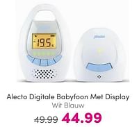 Promoties Alecto digitale babyfoon met display wit blauw - Alecto - Geldig van 25/05/2024 tot 31/05/2024 bij Baby & Tiener Megastore