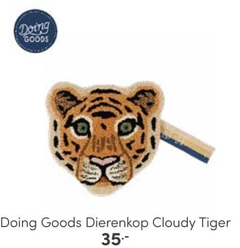 Promoties Doing goods dierenkop cloudy tiger - Doing Goods - Geldig van 25/05/2024 tot 08/06/2024 bij Baby & Tiener Megastore