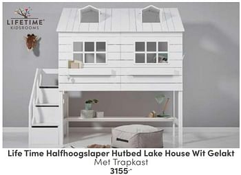 Promoties Life time halfhoogslaper hutbed lake house wit gelakt - Lifetime - Geldig van 25/05/2024 tot 08/06/2024 bij Baby & Tiener Megastore
