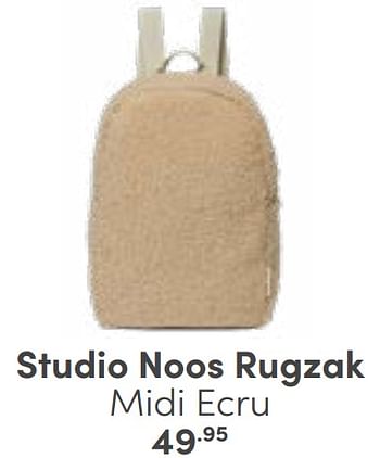 Promoties Studio noos rugzak midi ecru - Studio Noos - Geldig van 25/05/2024 tot 08/06/2024 bij Baby & Tiener Megastore